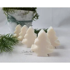 Weihnachtsgeschenke|CreativAnita 5 St. Sterne Tannenbaum - Christbaum - SCHNEEROSE Gastgeschenke Weihnachten - Schafmilchseife