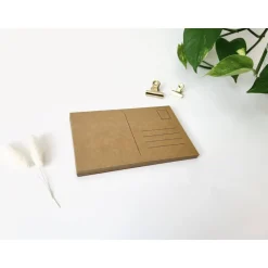 New 3-25 Stück Blanko Postkarten zum Selbstgestalten DIY Karten Braun Einladungskarten