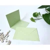 30 Stück Kartenset Klappkarten aus Kraftpapier in blau, grün und gelb Einladungskarten