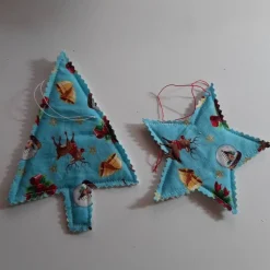 Best 1 Stern klein und 1 Bäumchen Weihnachten zum Aufhängen, Set 14 Weihnachtsdeko