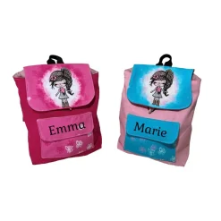 Best 2 teiliges Set Kleid Kindergarten Rucksack - personalisierbar mit Namen und passendem Sommerkleid Kinder Kinderrucksack