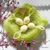 4 umhäkelte Ostereier zum Aufhängen oder Tischdeko - Gastgeschenk,Ostern,Muttertag,Dekoeier,festlich,modern Ostereier