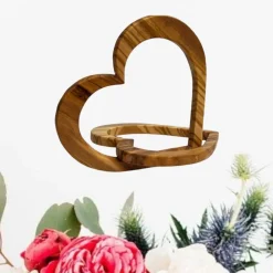 Sale 2 verbundene Herzen aus Olivenholz personalisierbar Hochzeitsgeschenke