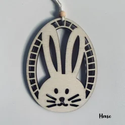 Best 7 verschiedene Eieranhänger aus Holz, Holzeier als Dekoration oder Geschenk zu Ostern, filigrane gelaserte Eier Ostereier
