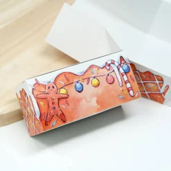 Best 10 Weihnachten Geschenkverpackung, Lebkuchen | Weihnachtsbox zum selbst Beschriften  | Lebkuchenhaus Box Geschenkverpackungen