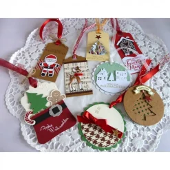 Best 8 weihnachtliche Geschenkanhänger/Tags Geschenkeanhänger