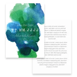 Outlet 50 x A6 personalisierte Save the Date | Aquarell Hochzeitskarte Einladungskarten