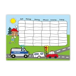 Stundenplan|meinAufkleberladen A4 Stundenplan | Polizei - optional wiederbeschreibbar