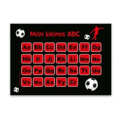 Clearance ABC Lernposter | Fußballspieler rot Kinder Einschulung