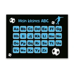 Outlet ABC Lernposter | Fußballspieler blau Kinder Einschulung