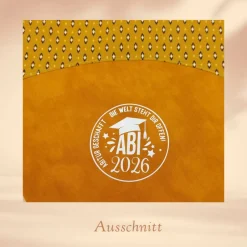 Outlet Abi 2026 Abschlusstüte, Geschenk zum Abitur personalisierbar - Ocker Raute Geschenke