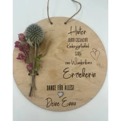Hot Abschiedsgeschenk, Erzieher Geschenk,  Erzieher Abschiedsgeschenk, Holzschild Trockenblumen,  Kindergarten geschenk, Ges Kinder Danksagungskarten