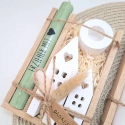 Abschiedsgeschenk Kindergarten KITA Erzieherin mit Herz Geschenkset Dankeschön Häuser / Lichthäuser Kerzenhalter Stern K Kinder Danksagungskarten