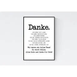 Abschiedsgeschenk Kollege Kollegin Verabschiedung Ruhestand Rente Geschenk Poster Bild schwarz weiß Glückwunschkarten