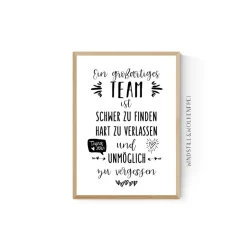 Danksagungskarten|Windstill & Wolkenfrei Abschiedsgeschenk Team Abschied vom Team Kollegen Poster Druck
