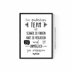 Danksagungskarten|Windstill & Wolkenfrei Abschiedsgeschenk Team Abschied vom Team Kollegen Poster Druck