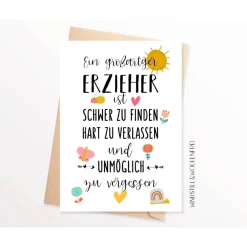 Hot Abschiedskarte Kindergarten Kita Erzieher Grundschule Abschiedsgeschenk Karte Dankeskarte Kinder Danksagungskarten