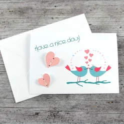 ABVERKAUF /// Klappkarte **Vogelhochzeit** von Glückwunschkarte Valentinstag Hochzeitstag Valentinstagskarten