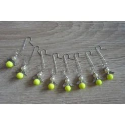 Clearance Acht Weihnachtsbaumanhänger Engel -NEON-gelb-weiß Baumschmuck