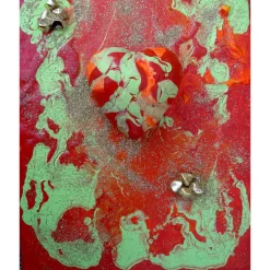 Kunst|Susanne Hiebl...die etwas andere Art! Acrylbild FRÜHLINGSHERZ Acrylmalerei Geschenk zu Valentinstag Muttertag abstraktes Herzbild Collage