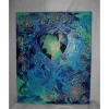Acrylbild HERZ DES OZEANS Acrylmalerei Geschenk zu Valentinstag Muttertag abstraktes Herzbild Collage Kunst