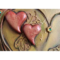 Kunst|Susanne Hiebl...die etwas andere Art! Acrylbild HERZSPIEL Collage Herz 3D-Gestaltung Herzbild  zu Valentinstag oder Muttertag Mixed Media