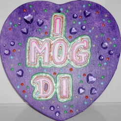 Best Acrylbild I MOG DI Herzbild zum Valentinstag Muttertag Collage Bild auf herzförmigem Keilrahmen Valentinstagsgeschenke