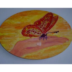 Kunst|Susanne Hiebl...die etwas andere Art! Acrylbild SCHMETTERLING Acrylmalerei Kinderzimmerbild Kunst Malerei Gemälde auf Leinwand Handarbeit Kinderzimmerdeko