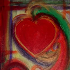 Clearance Acrylbild SEHNSUCHT Malerei Gemälde Acrylgemälde auf einem Keilrahmen Handgemalt Unikat abstrakte Malerei Herzbild Kunst