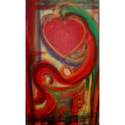 Clearance Acrylbild SEHNSUCHT Malerei Gemälde Acrylgemälde auf einem Keilrahmen Handgemalt Unikat abstrakte Malerei Herzbild Kunst