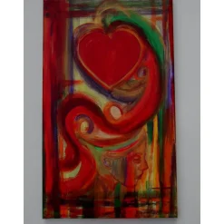 Clearance Acrylbild SEHNSUCHT Malerei Gemälde Acrylgemälde auf einem Keilrahmen Handgemalt Unikat abstrakte Malerei Herzbild Kunst