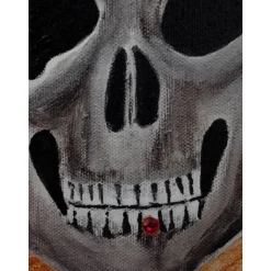 Deko Halloween|Susanne Hiebl...die etwas andere Art! Acrylbild STEAMPUNK GRANDPA Acrylmalerei Totenkopf abstrakte Malerei Wanddekoration Kunst direkt vom Künstler Geschenk