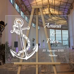 Best Acrylglas Hochzeitsgästebuch & Hochzeitsschild – Personalisiertes Hochzeitsgeschenk aus Plexiglas Hochzeitsgästebuch