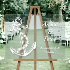 Best Acrylglas Hochzeitsgästebuch & Hochzeitsschild – Personalisiertes Hochzeitsgeschenk aus Plexiglas Hochzeitsgästebuch
