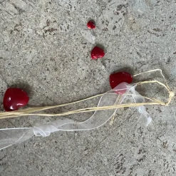 Sale Acrylherz mit Serviettentechnik von innen dekoriert mit Band und Herzen Geldgeschenke