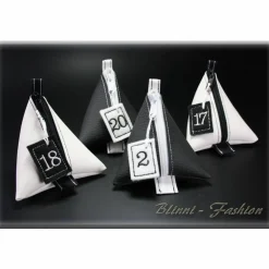 Clearance Adventkalender PURIST mit gestickten Zahlen, 24 Pyramiden Säckchen für Kinder und Erwachsene, Weihnachten, Advent Adventskalender