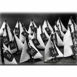 Clearance Adventkalender PURIST mit gestickten Zahlen, 24 Pyramiden Säckchen für Kinder und Erwachsene, Weihnachten, Advent Adventskalender