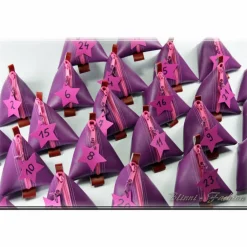 Adventskalender|Blinni-Fashion Adventkalender PURIST mit gestickten Zahlen, 24 Pyramiden Säckchen für Kinder und Erwachsene, Weihnachten, Advent