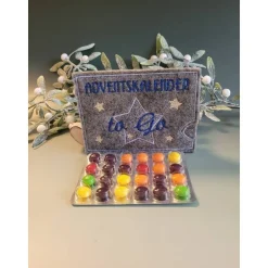 Sale Adventkalender to Go bestickt mit einem Blister, Mini-Adventskalender, Geschenk ,Mitbringsel, Sofortkauf Adventskalender