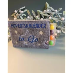 Sale Adventkalender to Go bestickt mit einem Blister, Mini-Adventskalender, Geschenk ,Mitbringsel, Sofortkauf Adventskalender