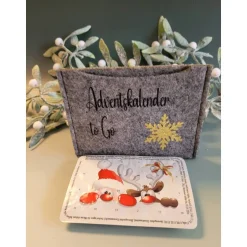 Adventskalender|Mija-Kreativ Adventkalender to Go, mit Blister, Mini-Kalender ,Geschenk ,Mitbringsel, Sofortkauf, Weihnachten,Personalisierbar