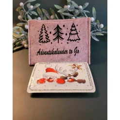 Online Adventkalender to Go, mit Blister, Mini-Kalender ,Geschenk ,Mitbringsel, Sofortkauf ,Weihnachten, Personalisierbar Adventskalender