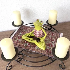 Hot Adventsfrosch Adventkranz, Advent, Weihnachten, Frosch Adventkranz, Frosch Figur, witziger Adventkranz, Adventsdeko, 4 K Adventskränze
