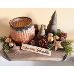 Sale Adventsgesteck in alter Ziegelform – Shabby-Look & natürliche Weihnachtsdeko Adventskränze