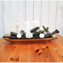 Tischdekoration|DeinZuhause Adventsgesteck Kerzengesteck Weihnachtsdeko länglich