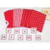 Adventskalender / Säckchen zum befüllen / Stoffsäckchen mit Zahlen rot weiß Adventskalender