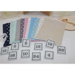 Sale Adventskalender / Säckchen zum befüllen / Stoffsäckchen mit Zahlen bunt Adventskalender