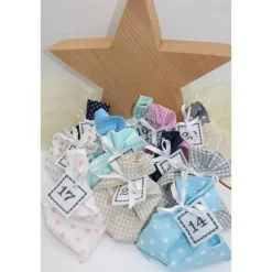 Sale Adventskalender / Säckchen zum befüllen / Stoffsäckchen mit Zahlen bunt Adventskalender