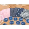 Adventskalender / Säckchen zum befüllen / Stoffsäckchen mit Zahlen blau rosa Adventskalender