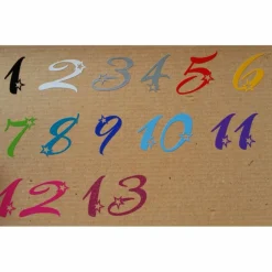 Adventskalenderzahlen|Xtraoriginell Adventskalender Aufkleber Zahlen Vinyl Sternchen